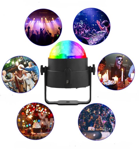ПРОЕКТОР DISCO BALL, СВЕТОДИОДНЫЙ ОТРАЖАТЕЛЬ RGB