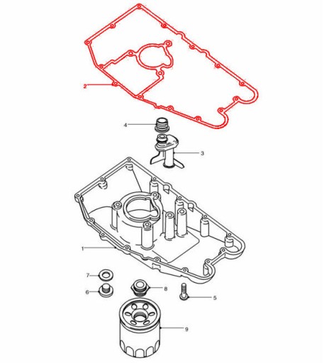 Прокладка масляного поддона Triumph 885 900 955 T1230218 T1230215