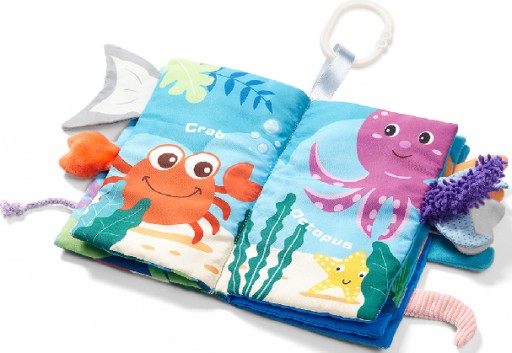 BABYONO MIĘKKA KSIĄŻECZKA SENSORYCZNA OCEAN 544