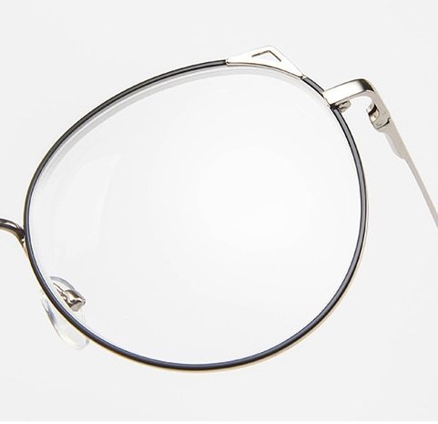OKULARY metal KOREKCYJNE MINUSY kocie uszy -6