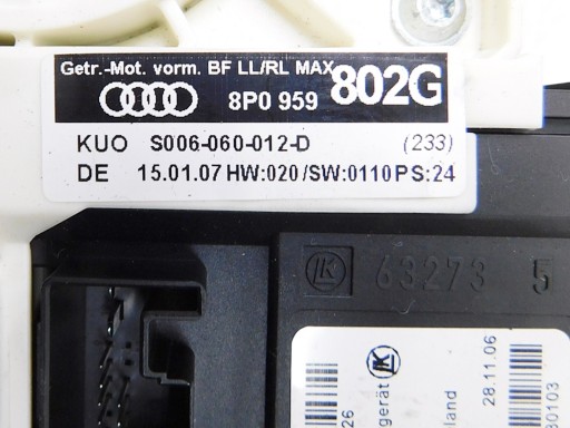 ПОДЪЕМ ПЕРЕДНЕЙ ПРАВОЙ - Audi A3 8P 5D 03-08 EU