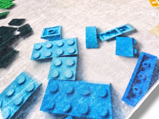 Dywan DIGITAL kolorowy w klocki 180x270 do zabawy klockami lego duplo cobi