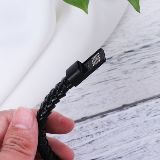 ЗАРЯДНОЕ УСТРОЙСТВО USB TYP C ДЛИНОЙ 20 СМ, ЗАПУТАННЫЙ КАБЕЛЬ-БРАСЛЕТ
