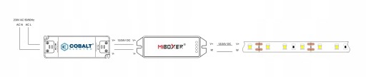 STEROWNIK LED 3w1 DO TAŚM RGB RGBW RGB+CCT WiFi MiBOXER FUT037W+ Z PAMIĘCIĄ