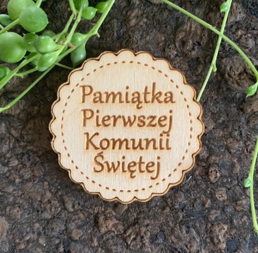 Tabliczka z napisem pamiątka komunii grawer 3 cm