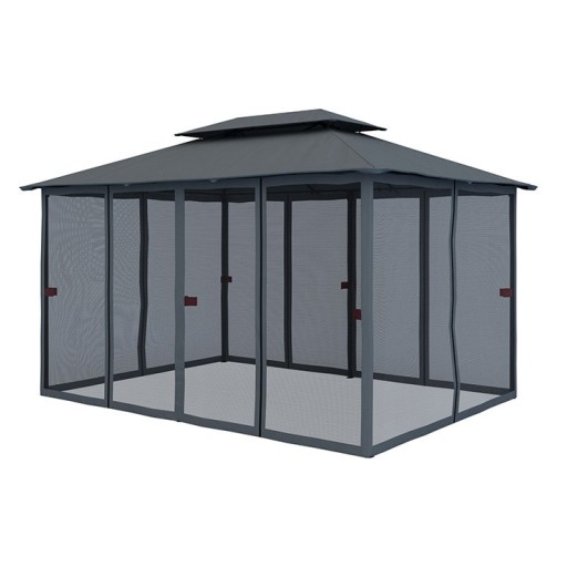 MINZO LED Pavilion 3x4m Палатка для вечеринок в саду Светодиодная москитная сетка КОРИЧНЕВЫЙ
