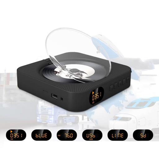 ODTWARZACZ PRZENOŚNY CD GŁOŚNIK BLUETOOTH RADIO + PILOT
