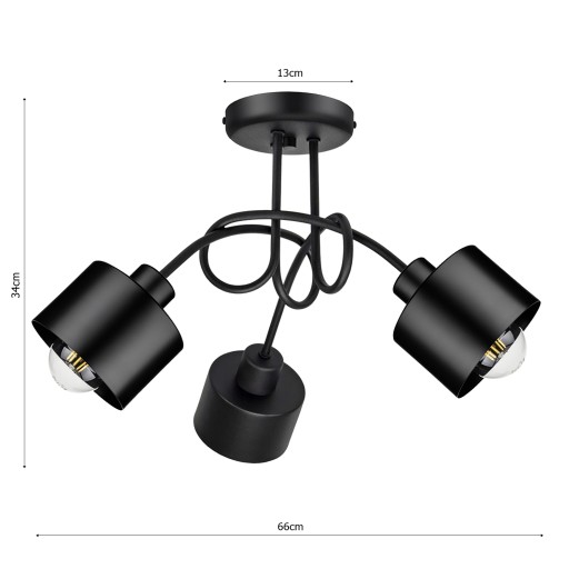 LOFT EDISON LED LOOP ЛЮСТРА ПОТОЛОЧНЫЙ СВЕТИЛЬНИК