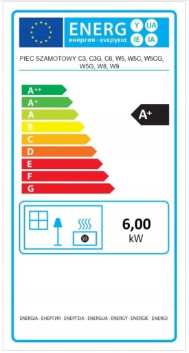 PIEC PIECYK KOMINEK ECO ŻELIWNY KOZA ASTAT 6KW