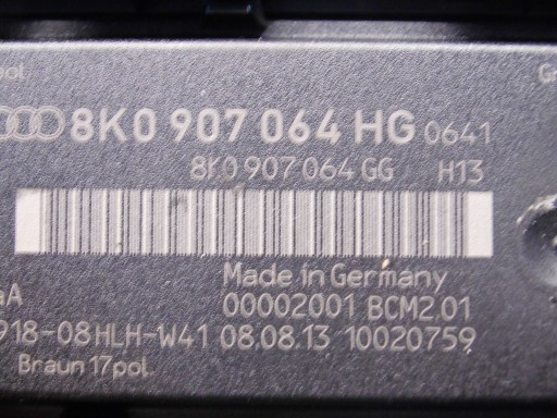 МОДУЛЬ КОМФОРТ 8K0907064HG AUDI A4 B8 A5 8T ЛИФТ