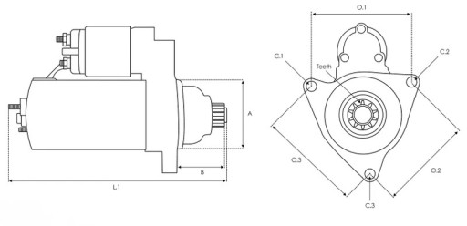 Стартер VW Golf IV 1997-2006, Polo 1996-2005, Caddy 1996-2005 1.9TDi