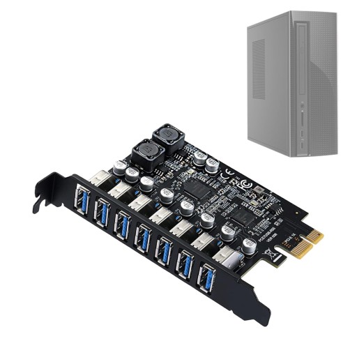 7 19-контактных портов PCIe USB3.2 Gen1