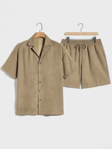 SHEIN МУЖСКИЙ КОМПЛЕКТ, ШОРТЫ И РУБАШКА, ЛЕТНИЙ L H