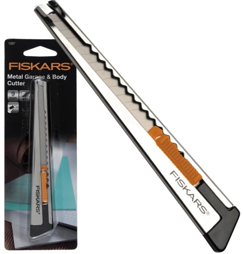 НОЖ FISKARS МЕТАЛЛИЧЕСКИЙ С ВЫДВИЖНЫМ ЛЕЗВИЕМ 9 ММ