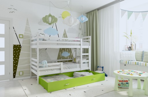 Кровать двухъярусная 200x90 белый JACEK