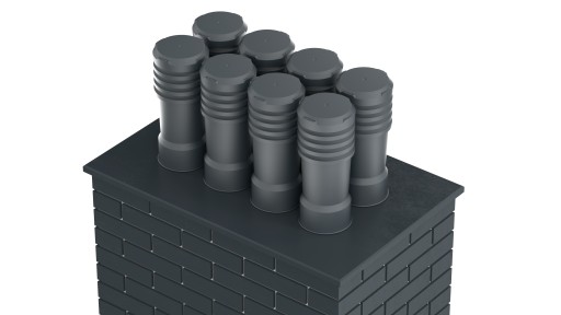 FLATLINE BASIC GRAPHITE круглый обтекатель дымохода