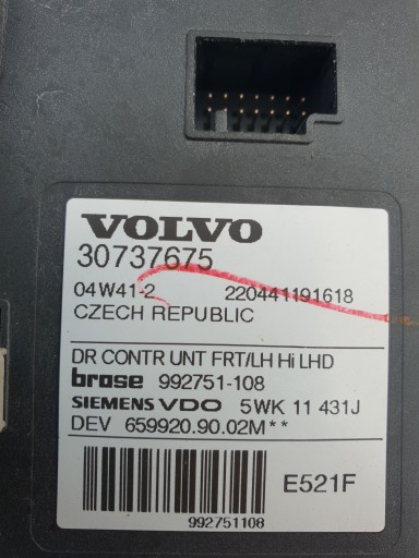 VOLVO S40 V50 04-07 ДВИГАТЕЛЬ МЕХАНИЗМ ПОДЪЕМА СТЕКЛА ДВЕРЬ ЛЕВАЯ ПЕРЕДНЯЯ