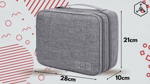 ORGANIZER TORBA ETUI PODRÓŻNA NA KABLE ELEKTRONIKĘ 5 RZEPÓW GRATIS POJEMNA