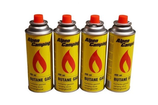 ГАЗ ДЛЯ ГОРЕЛКИ ПЛИТЫ КАРТРИДЖ ГАЗОВЫЙ КАРТРИДЖ x 4