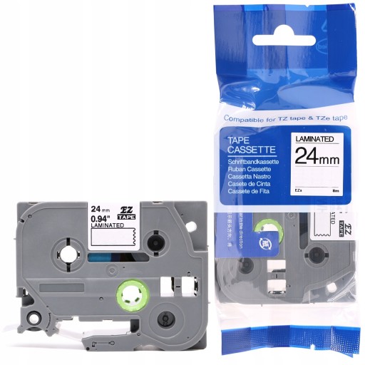 Ламинированная лента для брата Aze-151 24 мм TZE-151 для P-Touch Transparent