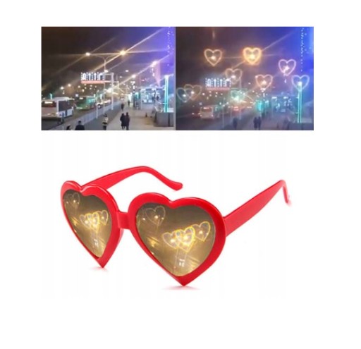 Модные очки LOVE HEART Крутые красные очки