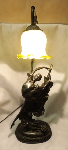 LAMPA Z FIGURĄ BALETNICA TANCERKA KWIATY TANIEC 59 CM