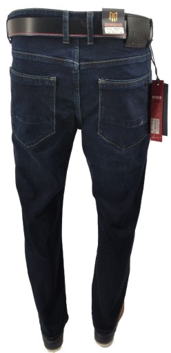 SPODNIE MĘSKIE JEANS CIEMNY GRANAT BM4012 PAS: W40 104-108 CM