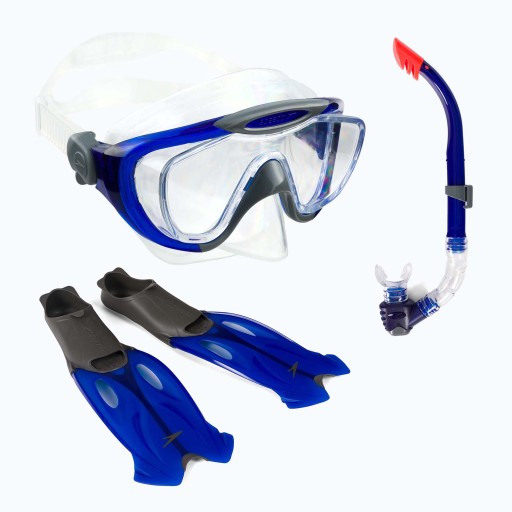 Zestaw Speedo maska+ płetwy+ fajka niebieski 35-36