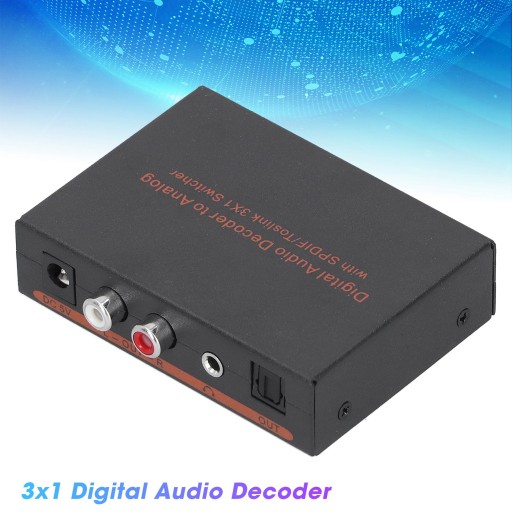 3x1 оптоволоконный цифровой аудиодекодер для преобразования spdif/av/rca