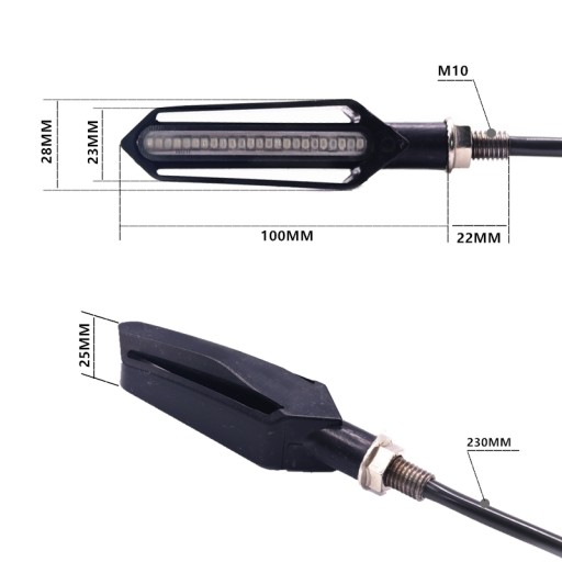 Динамические поворотники плюс СТОП 2 шт. 24LED