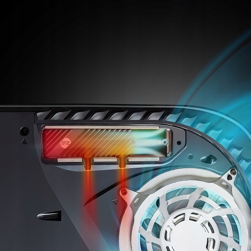 EZDIY-FAB M.2 2280 Охлаждающий дисковый радиатор, черный NVME EZDPI075-8