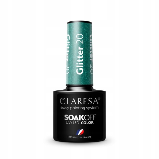 CLARESA Морская блестящая гибридная лак с блестками 20