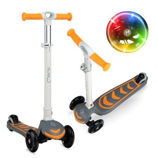 ТРЕХКОЛЕСНЫЙ ДЕТСКИЙ САМОКАТ - MoMi VIVIO ORANGE - BALANCE LED