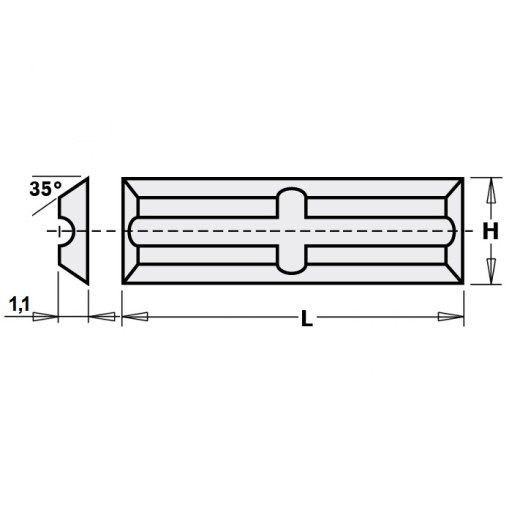 CMT 550554 Пластина HM 50,0х5,5х1,1мм MG06 <35