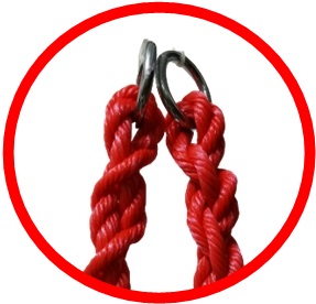 КАЧЕЛИ ГНЕЗДО АИСТА 120см до 150кг STRONG N из толстых веревок