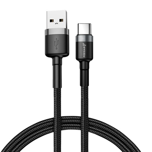 Кабель Feegar USB TYPE-C QC 3.0, 5A, нейлоновый кабель