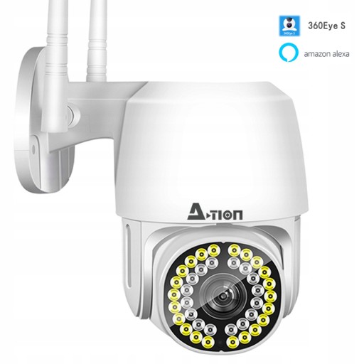 KAMERA ZEWNĘTRZNA WIFI IP OBROTOWA ZOOM x4 FULL HD MONITORING