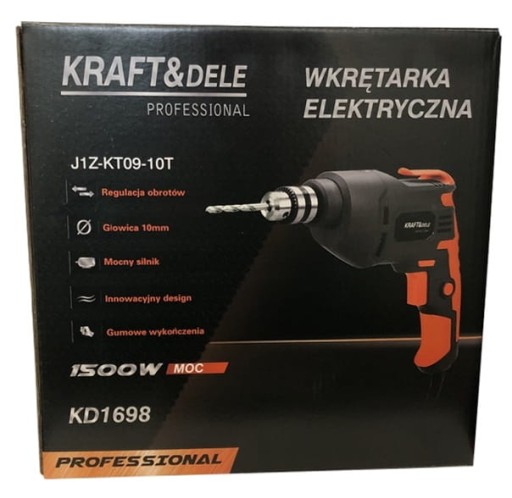 Kraft Hand Drill 1500 Вт 10 мм скорость режима
