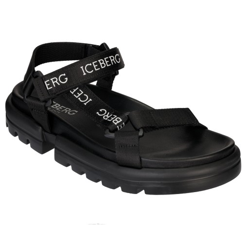 ICEBERG skórzane męskie sandały NOWOŚĆ BLACK ITALY roz.45