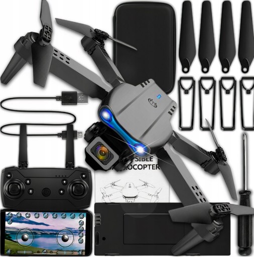 E99 DRONE 2x 4K Камера 200M Чемодан для предотвращения зависания препятствий WIFI