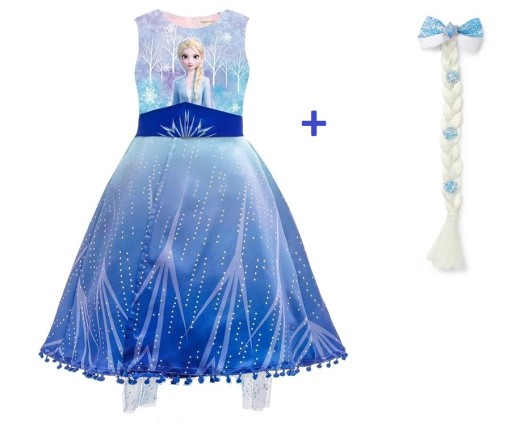 Платье КОСТЮМ Наряд Эльзы FROZEN 2 Эльза FROZEN OLAF коса ошибка 134