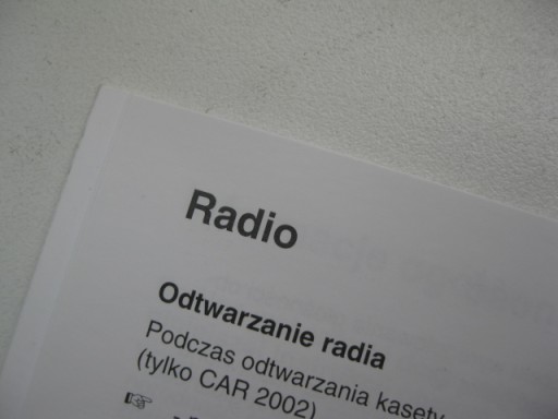 OPEL CAR 2002 Grundig R 2001 Руководство по радио OPEL