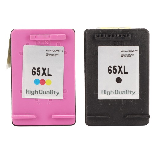 2 шт., черные цветные картриджи 65XL, сменные картриджи для HP Envy 5055 505