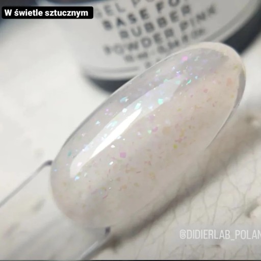 Baza Kauczukowa Didier drobinki Powder Pink 10ml