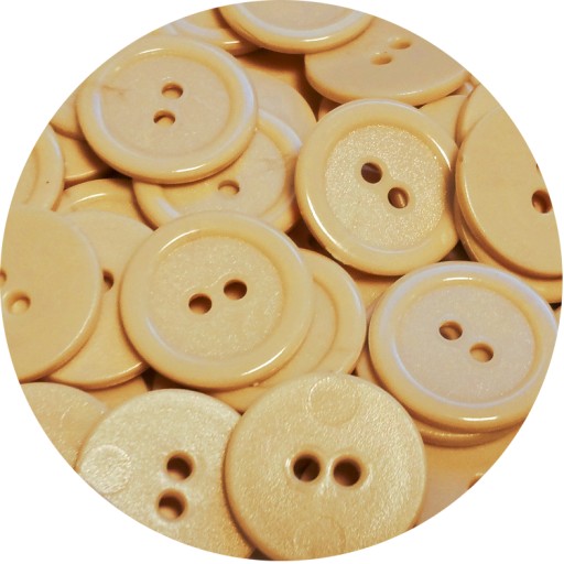 Guziki 15mm 500szt 1063 KREMOWE plastikowe 1787