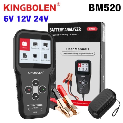 ТЕСТЕР АККУМУЛЯТОРА 6 В 12 В 24 В 2-220 Ач BM520 B670