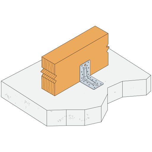 Łączniki ciesielskie kątowniki 70x70x55 x1,5mm 50st stalowe Simpson ABR7015