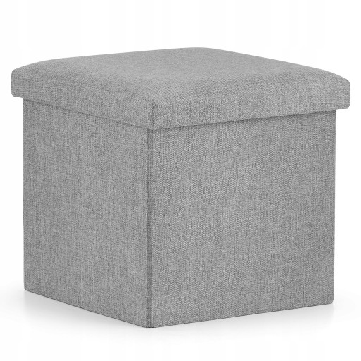 Пуф складной с местом для хранения серый SMUKEE 38x38x38