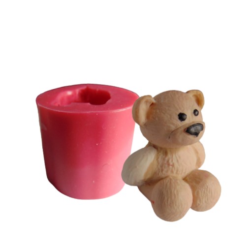 СИЛИКОНОВАЯ ФОРМА МЕДВЕДЬ, СВЕЧА, 3D ЛИТЬЕ - 5 СМ