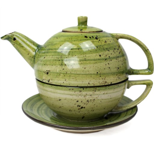 Чайник 0,5 л + чашка 0,3 л + блюдце Rustic Green
